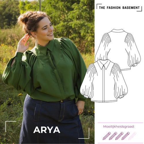 Modelpatroon blouse Arya van "The Fashion Basement"